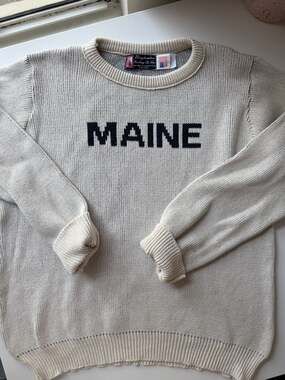 Binghamton Knitting Co. Vintage Maine Roll Knit Sweater